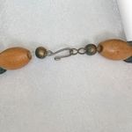 Vintage Necklace Hand Painted Wooden Discs Multicolored Tribal Art To Wear Tan Photo 6