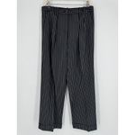 Armani Collezioni Armani‎ Collezioni Pinstripe Pleated Wool Blend Trouser Pants Size 12 Academia Photo 1