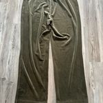Calvin Klein Size 1X Velour Olive Green Pants with Adjustable Waist, waist is 19, with Stretch to 25,inseam is 29 Photo 1