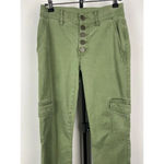 CAbi  Green Button Fly Skinny Cargo Pants Style‎ 5872 Size 0 Photo 4