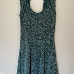 Silence + Noise  Teal Textured Knit Mini Dress Sleeveless Cutout St Patrick’s Day Photo 3