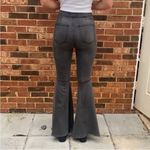 Free People  Just Float On Ruffle Flare Jeans Wide Leg Bell Bottoms Gray Size 27 Photo 7