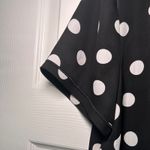 Ann Taylor Black White Polka dot blouse womens medium career office professional Photo 2