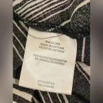 AUW  Women’s Y2K V-neck Wrap Around‎ Black and White Striped Blouse Size M Photo 6