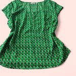 New York & Company Green Cap Sleeve Blouse Size XL Photo 0