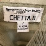 Chetta B  Olive Tiered V-Neck Women’s Mini Formal Dress Size 14 Photo 2