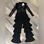 Alpha & Omega  Black Mesh Jumpsuit Size Large Photo 1