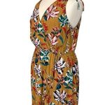 A New Day Target Faux Wrap Dress Ruffle Hem Tan Multi Floral New Sz Women's 2XL Photo 3