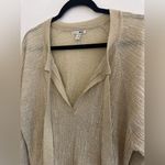 Amuse Society Gold Shimmer Sparkly Bell Sleeve Top “Sparks Fly” Photo 5