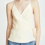 Amanda Uprichard  Clarita Wrap Top in Cream​​​​ vintage peplum style size medium Photo 0
