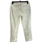 Chico's Chico’s Platinum SZ 1 (8) Crop Jeans Mid-Rise Stretch Pockets Beige Stonewash Photo 3