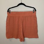 Magaschoni  Coral Brushed Textured Cotton Shorts Sz Large Photo 3