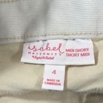 Isabel Maternity ecru maternity midi shorts 4” inseam size 4 Photo 6