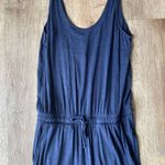 Athleta  Navy Sleeveless Wide Leg Jumpsuit Lounge Travel One Piece Size 8 Photo 2