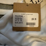 PPLA NWT  Dottie Black and White Striped High-Low Top size L Photo 9