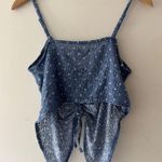 American Eagle NEW!!  Blue Floral AE Cinch-Front Cami Photo 7