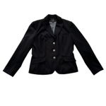 Allen by ABS Blazer Black Button Front Flap Pockets Long Sleeve Jacket Size 12 Photo 7