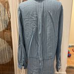 Velvet Heart Button Down Chambrey Pinstripe Casual top Photo 4
