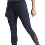 Athleta Powervita High Rise Mesh Elation Black and Teal yoga running Leggings Photo 0