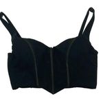 White Fox Boutique White Fox Cropped Corset Top - Black - Small Photo 0