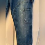 frame denim Le Pixie Slouch Waterfalls Women's Blue Paint Splatter Jeans Size 24 Photo 8