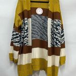 Umgee  M NWT Knit Open Colorblocked Long Sleeve open Cardigan oversized Photo 0