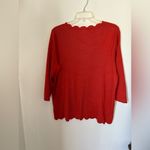 Cable & Gauge  plus size orange scallop edge sweater size 1X Photo 5