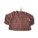 Faherty  Annalise NWT Blouse Top Organic Cotton Sunset Gingham Plaid Small Photo 4