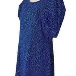 Banana Republic Vintage  Blue White Puffy Shoulder Sleeve MIDI Dress Photo 1