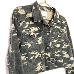 Tinseltown Tinsel‎ Town Crop Jean Shacket Shirt Jacket S Camo Green Photo 2
