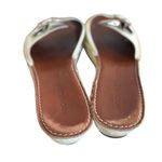 Donald Pliner Y2K VTG. WHITE LEATHER BUCKLE JEWELED SLIDES FLATS SZ. 6.5 Photo 6