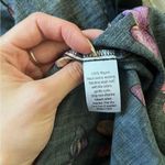 NWOT Butterfly Print Light Weight Robe with Leopard Trim Black Size XS Photo 5