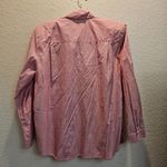 Karen Scott  Womens XL‎ Poinsettia Blouse Christmas  Red Stripe Button Collar Photo 5