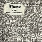 Cotton On Small Crewneck Gray Tan Heather Knit Sweater Photo 3