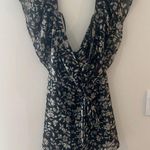 J.O.A. Los Angeles ~Size M~ Navy Floral Gathering Gardenias Cold Shoulder Romper Blue Size M Photo 10