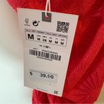 ZARA NWT ‎ Red Ruched Halter Mini Dress Size Medium Photo 5
