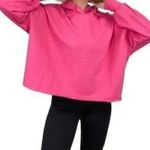 LNA The Jones Hoodie Size Large Fuchsia Pink Oversized Slub Cotton Womens Photo 1