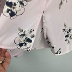 Attention Pink V-neck Long Sleeve Floral White Blouse Top Size XL Photo 4