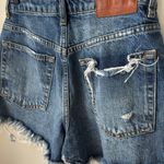 ZARA Distressed High Waist Shorty Cut Off Shorts Photo 3