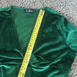 Lulus Green Women’s Velvety Long Sleeve Crop top Large Photo 6