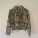 DUFFEL Made in America Long Sleeve Hooded Button‎ Up Grape Print Sweater Small Purple Photo 9