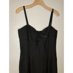 Liz Claiborne Gown Black Dress Women's 10 Evening Spaghetti Strap Long Maxi Dots Photo 1