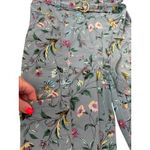 Anthropologie  Victoria Floral Cargo Pants Belted Blue Multi Size 4 Petite Photo 7
