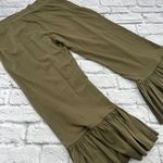 Matilda Jane Women's Big Ruffle Wide Leg Pants Tan Large Pull-On Stretch Comfort Photo 10