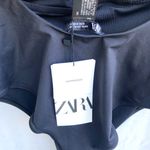 ZARA | NWT ASYMMETRICAL FLORAL ROSETTE SWIMSUIT ONE-PIECE IN BLACK XL Photo 8