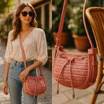 Free People Cabana Carpet Crossbody Bag Boho Tribal Woven Southwestern Purse Photo 2