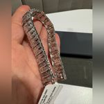 Macy's 2CTTW diamond pure silver over brass 7.5” Elegant Silver Bracelet Photo 6