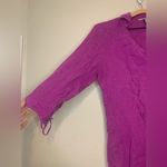 Two Star Dog TSD Hemp Linen Button Up Dress Size M Purple Size M Photo 2