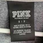 PINK - Victoria's Secret Victoria's Secret Pink Gray & Neon Yellow Athletic Hoodie Photo 3
