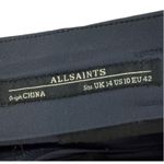 ALLSAINTS  Lyon Asai Cropped Pleated Trouser Pants Navy 10‎ Photo 2